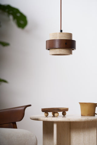 Cumirora Suspension Cylindre Superposé en Travertin