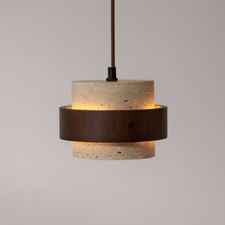 Cumirora Suspension Cylindre Superposé en Travertin