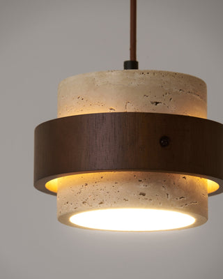Cumirora Suspension Cylindre Superposé en Travertin