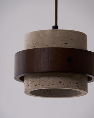 Cumirora Suspension Cylindre Superposé en Travertin