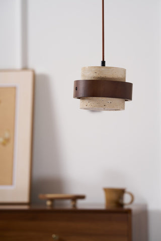 Cumirora Suspension Cylindre Superposé en Travertin