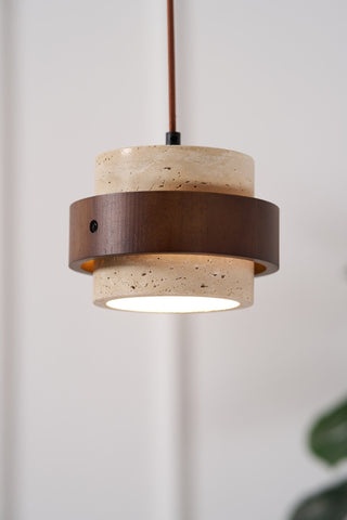 Cumirora Suspension Cylindre Superposé en Travertin