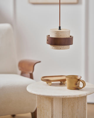 Cumirora Suspension Cylindre Superposé en Travertin