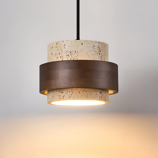 Cumirora Suspension Cylindre Superposé en Travertin