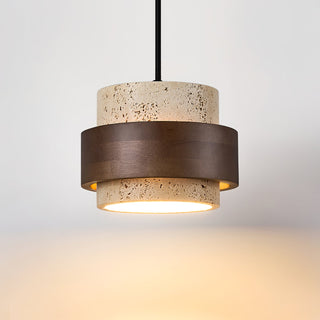 Cumirora Suspension Cylindre Superposé en Travertin