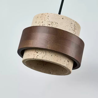Cumirora Suspension Cylindre Superposé en Travertin