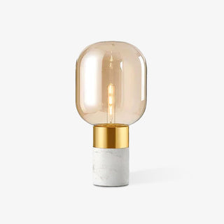 Aurdoren Lampe de Table en Verre Et Marbre Minimaliste