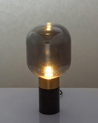 Aurdoren Lampe de Table en Verre Et Marbre Minimaliste