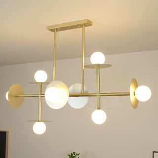 Lustra Lustre Strada en laiton et verre géométrique