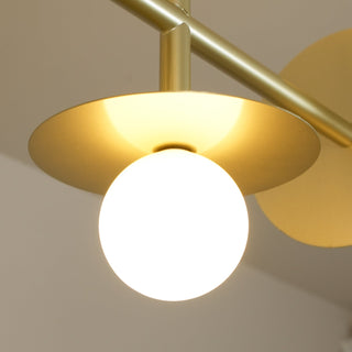 Lustra Lustre Strada en laiton et verre géométrique