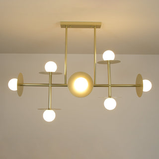 Lustra Lustre Strada en laiton et verre géométrique