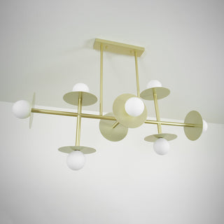 Lustra Lustre Strada en laiton et verre géométrique