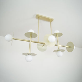 Lustra Lustre Strada en laiton et verre géométrique
