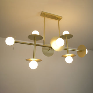 Lustra Lustre Strada en laiton et verre géométrique
