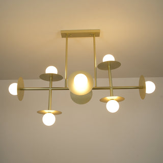 Lustra Lustre Strada en laiton et verre géométrique
