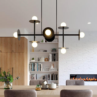 Lustra Lustre Strada en laiton et verre géométrique
