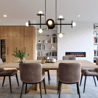 Lustra Lustre Strada en laiton et verre géométrique