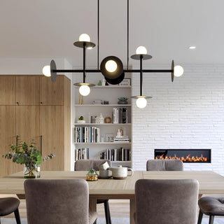 Lustra Lustre Strada en laiton et verre géométrique