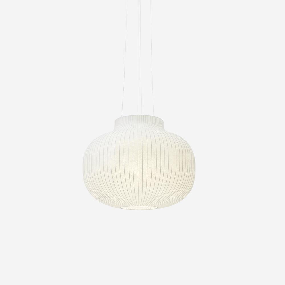 Pendant Light Silk Bell Shade Pleated Curved Modern Minimalist-Neutral Decor