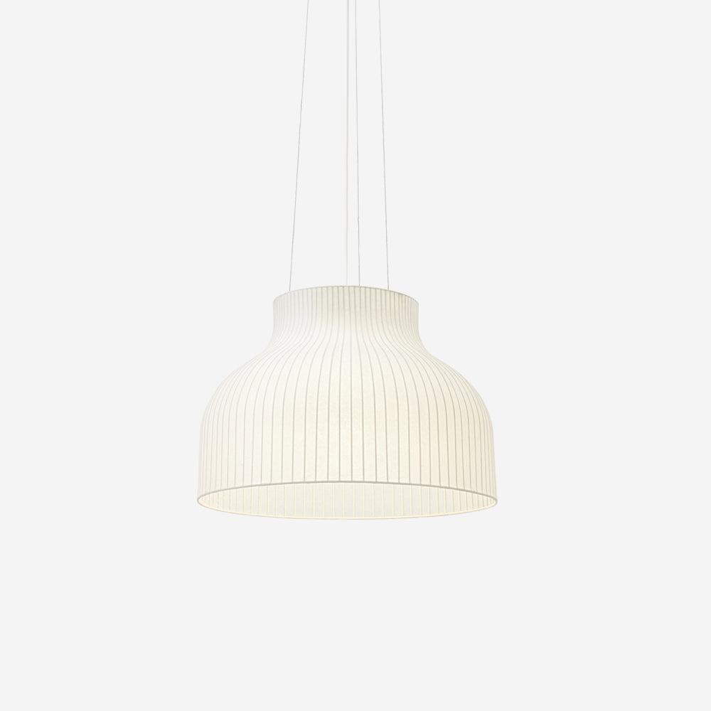 Pendant Light Silk Bell Shade Pleated Curved Modern Minimalist-Neutral Decor