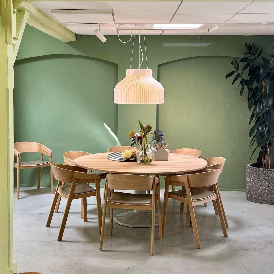 Pendant Light Silk Bell Shade Pleated Curved Modern Minimalist-Neutral Decor