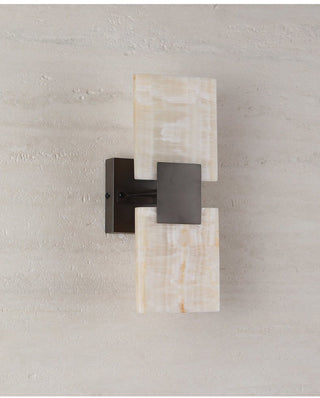 Strata Shift Alabaster Wall Lamp-Neutral Decor