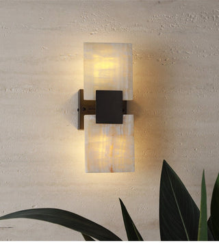Strata Shift Alabaster Wall Lamp-Neutral Decor