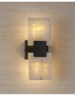 Strata Shift Alabaster Wall Lamp-Neutral Decor