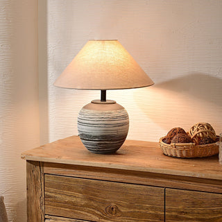 Striato Gradient Ceramic Table Lamp-Neutral Decor