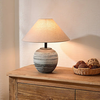 Striato Gradient Ceramic Table Lamp-Neutral Decor