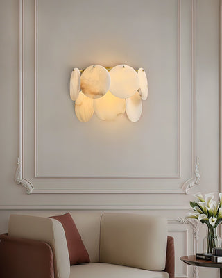 Strata Lumina Alabaster Wall Sconce-Neutral Decor