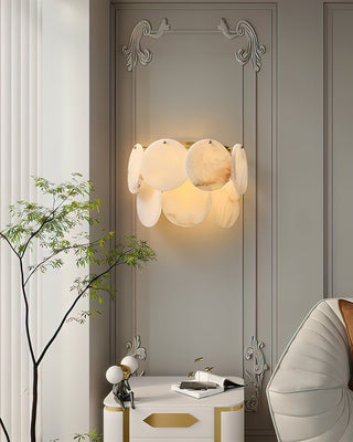 Strata Lumina Alabaster Wall Sconce-Neutral Decor