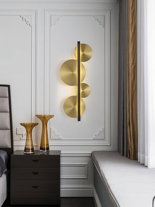Lustra Applique Murale Dorée Circulaire Sculpturale-Luire