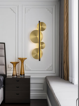 Lustra Applique Murale Dorée Circulaire Sculpturale-Luire