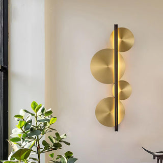 Lustra Applique Murale Dorée Circulaire Sculpturale-Luire