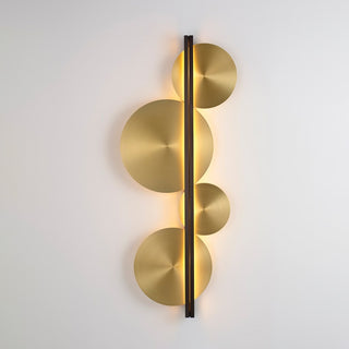 Lustra Applique Murale Dorée Circulaire Sculpturale-Luire