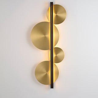 Lustra Applique Murale Dorée Circulaire Sculpturale-Luire