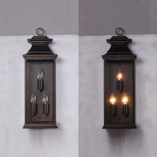 Esolarae Ancien Industriel Métal Verre Applique Murale