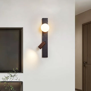 Nirv Beam Noir Travertin Applique Murale Moderne
