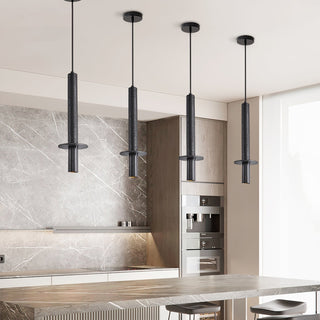 Avdoryra Suspension Double Cylindre en Travertin