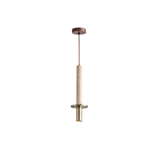 Avdoryra Suspension Double Cylindre en Travertin