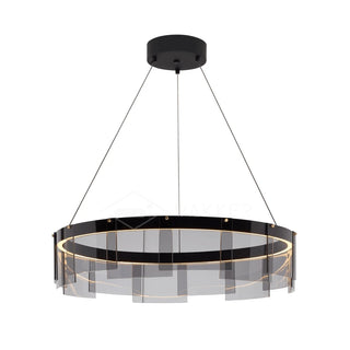 LustraLustre LED Anneau en Noir Moderne