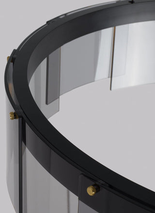 LustraLustre LED Anneau en Noir Moderne