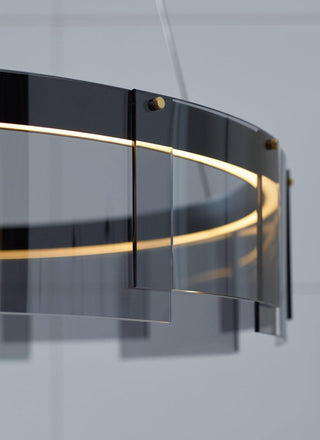 LustraLustre LED Anneau en Noir Moderne