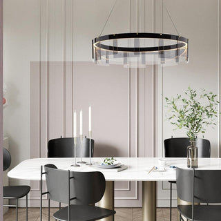 LustraLustre LED Anneau en Noir Moderne