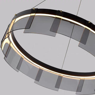 LustraLustre LED Anneau en Noir Moderne
