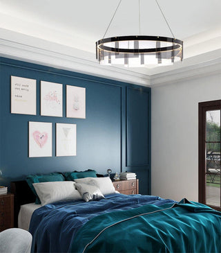 LustraLustre LED Anneau en Noir Moderne