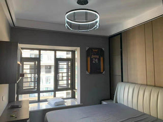 LustraLustre LED Anneau en Noir Moderne