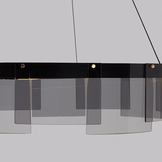 LustraLustre LED Anneau en Noir Moderne