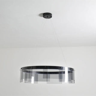 LustraLustre LED Anneau en Noir Moderne